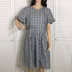 NWT Brooks Brothers Red Fleece Plaid Fit & Flare Dress Size 14